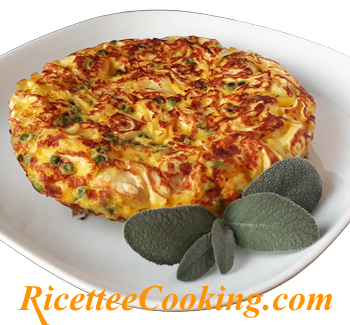 Frittata di tortellini e piselli